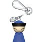 "Mr. Chin" key ring by ALESSI